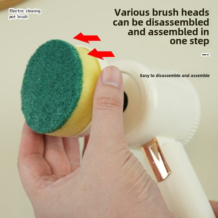 SpinClean Pro – Electric Spin Scrubber with Interchangeable Brush Heads