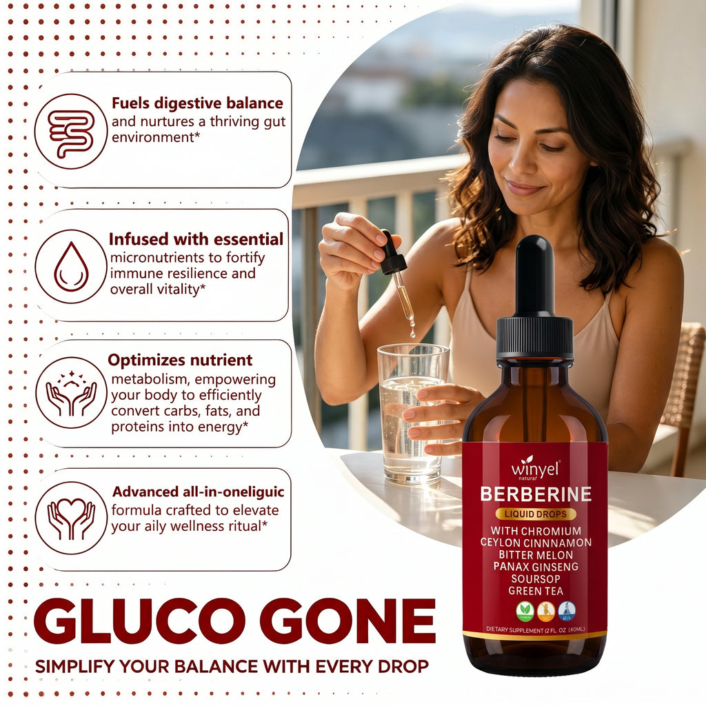 Organic Ceylon Cinnamon Berberine Liquid Drops Supplement With Bitter Melon Extract, Glucomannan, Gymnema, Chromium, Turmeric, Organic Panax Ginseng